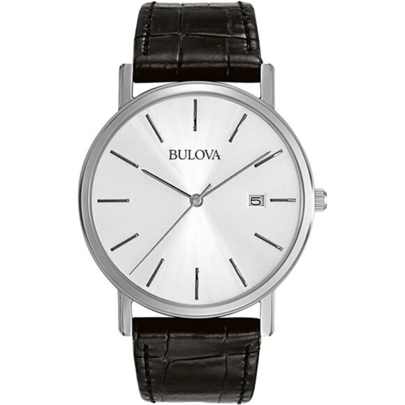 Men's Classic 3-Hand Calendar Date Quartz Leather Strap Watch Buckle 37mm